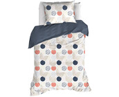 De Witte Lietaer Dekbedovertrek Hermes, Lyon Blue - Eenpersoons - 140 x 220 cm + 60 x 70 cm - Katoen Percal