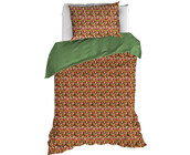 De Witte Lietaer Dekbedovertrek Flowerpower, Green Bee - Eenpersoons - 140 x 220 cm + 60 x 70 cm - Katoen Percal