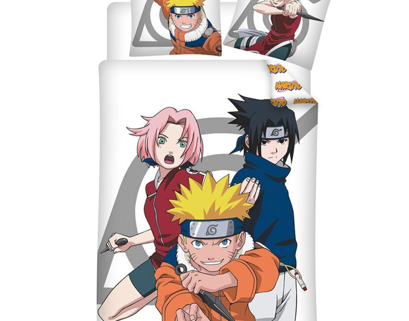 Naruto Dekbedovertrek, Ninja - Eenpersoons - 140 x 200 / 65 x 65 cm - Polykatoen