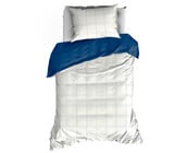 De Witte Lietaer Dekbedovertrek Juul Blue Indigo - 140 x 200/220 + 60 x 70 cm - Katoen Satijn