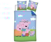 Peppa Pig Dekbedovertrek Family - 140 x 200 + 65 x 65 cm - Polykatoen