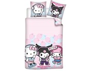Sanrio Dekbedovertrek Friends - 140 x 200 + 65 x 65 cm - Polykatoen