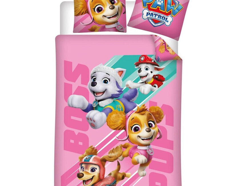 PAW Patrol Dekbedovertrek Boss Pups - 140 x 200 cm / 65 x 65 cm - Katoen