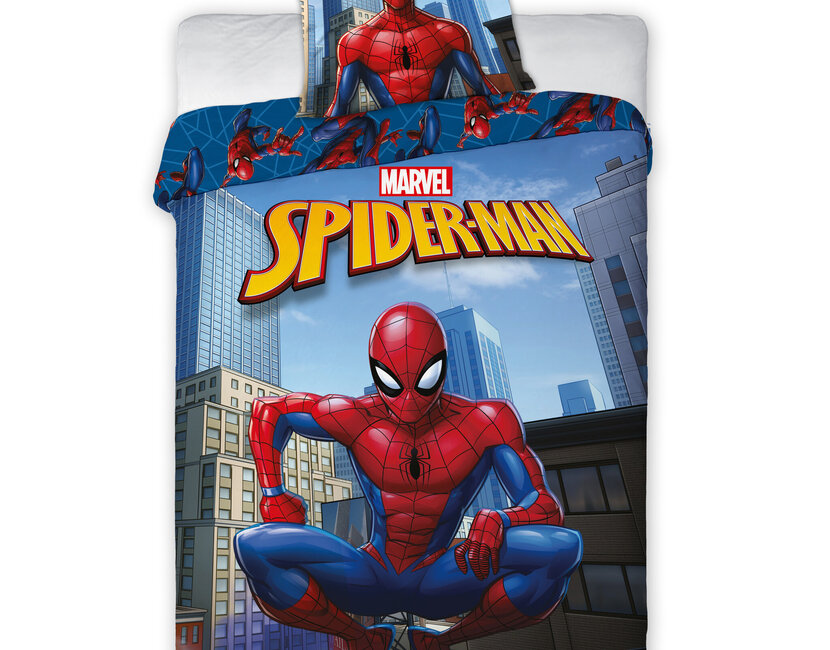 Spider-Man Dekbedovertrek City Hero - 140 x 200 cm / 70 x 90 cm - Katoen