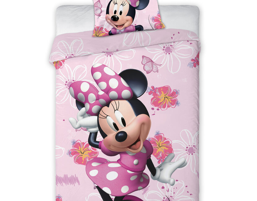 Disney Minnie Mouse Dekbedovertrek Pretty - 140 x 200 cm / 70 x 90 cm - Katoen