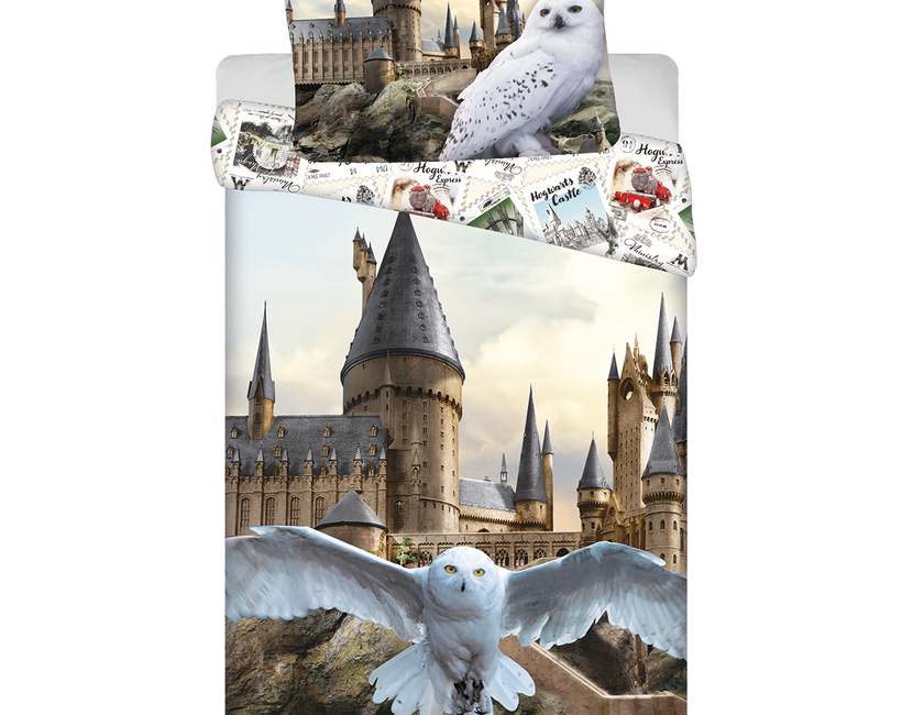 Harry Potter Dekbedovertrek Hedwig - 140 x 200 cm + 70 x 90 cm - Katoen