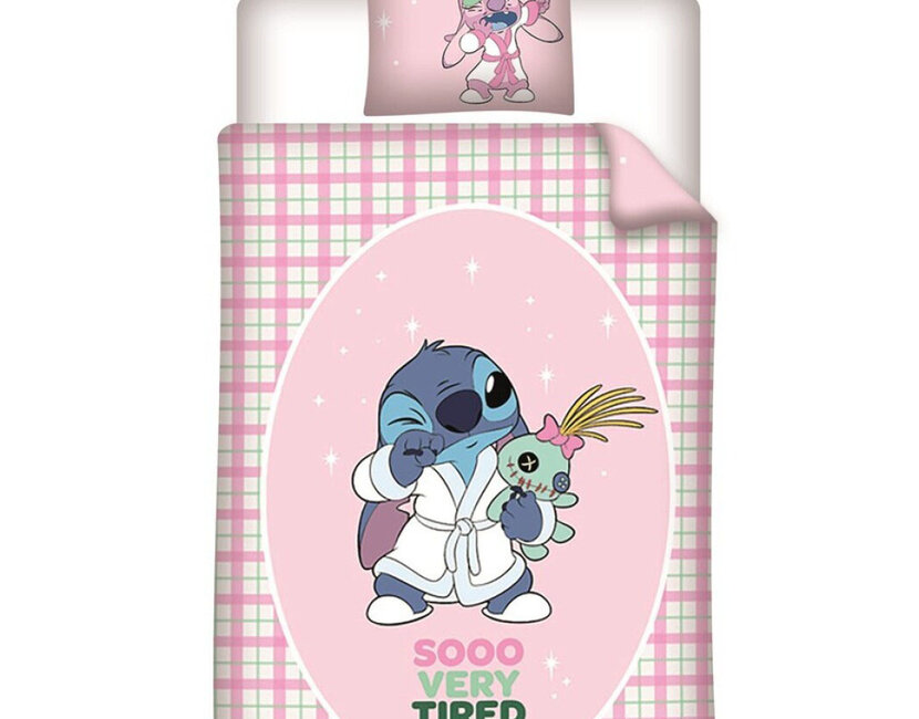 Disney Lilo & Stitch Dekbedovertrek Very Tired - 140 x 200 + 65 x 65 cm - Polykatoen