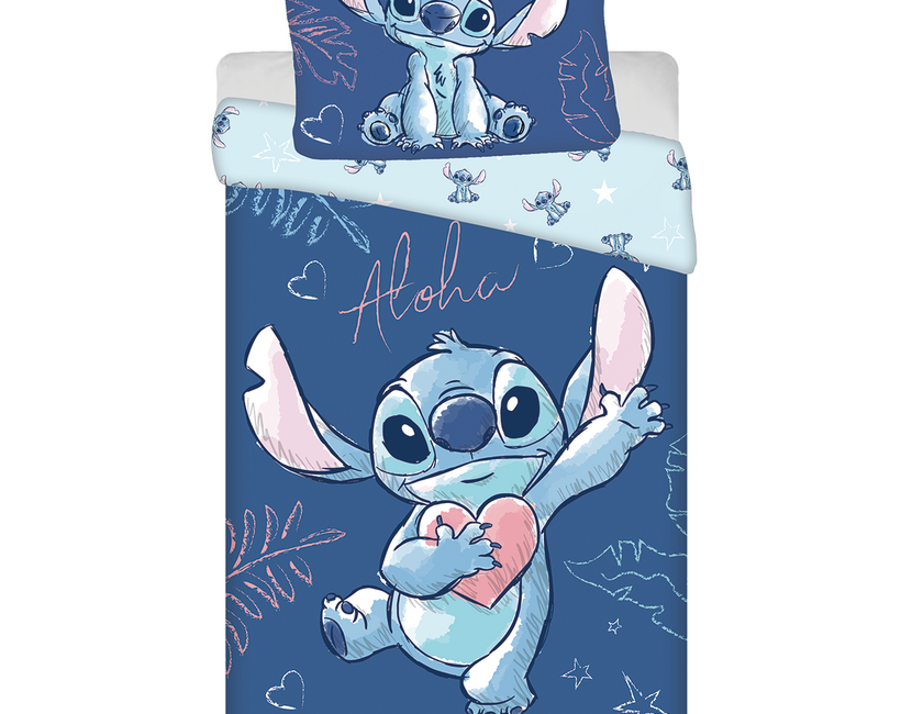 Disney Lilo & Stitch Dekbedovertrek Aloha - 140 x 200 cm + 70 x 90 cm - Katoen