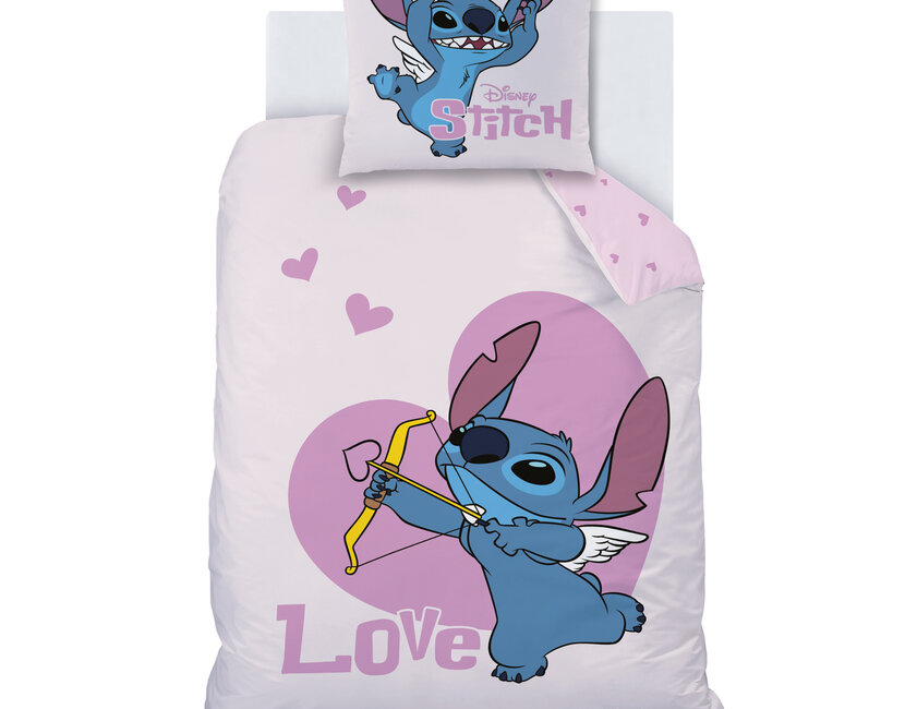 Disney Lilo & Stitch Dekbedovertrek Cupidon - 140 x 200 + 63 x 63 cm - Katoen