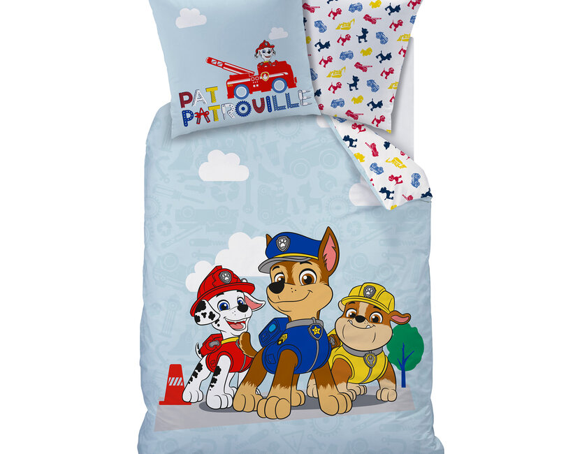 PAW Patrol Dekbedovertrek Patboy - 140 x 200 + 63 x 63 cm - Katoen