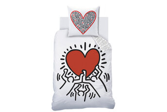 Keith Haring Dekbedovertrek Red Love - Katoen