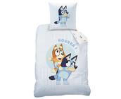 Bluey Dekbedovertrek, Hoera - Eenpersoons - 140 x 200 + 63 x 63 cm - Katoen