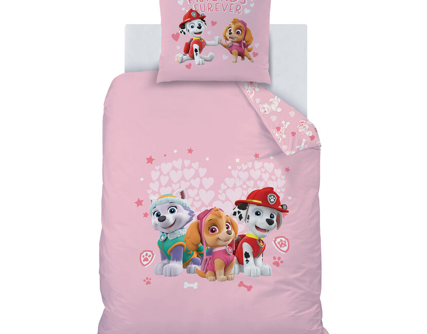 PAW Patrol Dekbedovertrek Friends Furever - 140 x 200 + 63 x 63 cm - Katoen