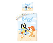 Bluey dekbedovertrek, Beach Time - Eenpersoons - 140 x 200 cm / 70 x 90 cm - Katoen