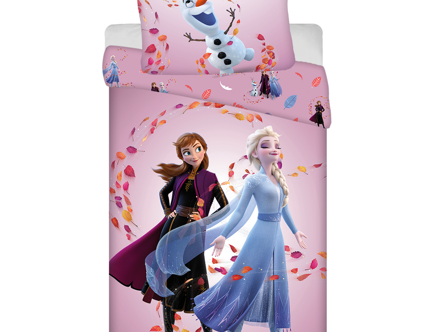 Disney Frozen Dekbedovertrek, Magical Time - Eenpersoons 140 x 200 + 70 x 90 cm - Katoen