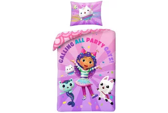 Gabby's poppenhuis Dekbedovertrek, Party Cats - Polyester