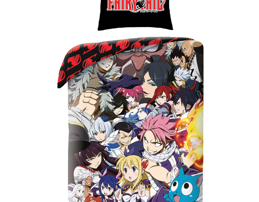 Fairy Tail Dekbedovertrek, Lucy Heartfilia - Eenpersoons - 140 x 200 + 70 x 90 cm - Polyester