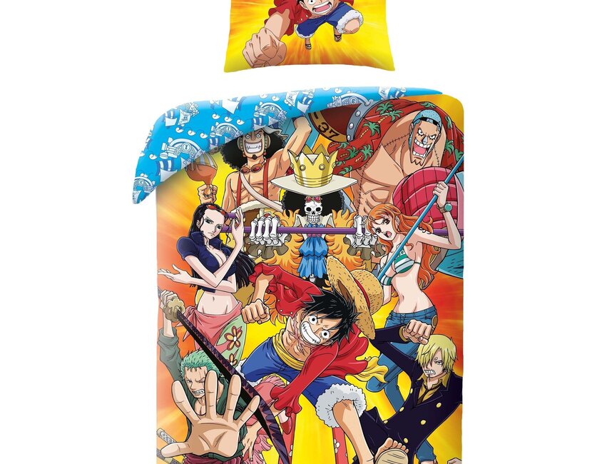 One Piece Dekbedovertrek, Grand Line - Eenpersoons - 140 x 200 + 70 x 90 cm - Polyester