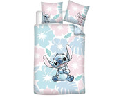 Disney Lilo & Stitch Dekbedovertrek, Tropical Flowers - Eenpersoons - 140 x 200 + 65 x 65 cm - Polykatoen