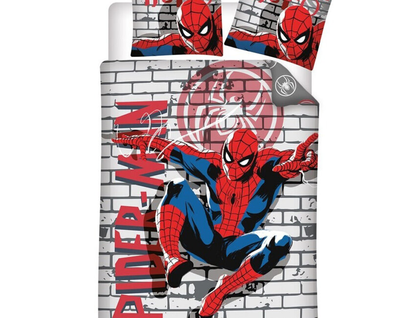 Spider-Man Dekbedovertrek, Downtown Hero - Eenpersoons - 140 x 200 + 65 x 65 cm - Polykatoen