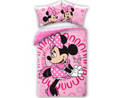 Disney Minnie Mouse Dekbedovertrek, Roze - Eenpersoons - 140 x 200 + 70 x 90 cm  - Katoen