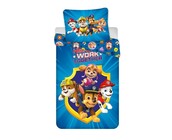 PAW Patrol Dekbedovertrek, Work Together - Eenpersoons - 140 x 200 + 65 x 65 cm - Katoen