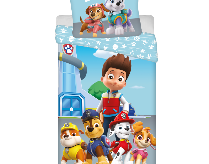 PAW Patrol Dekbedovertrek, Pup Squad - Eenpersoons - 140 x 200 + 70 x 90 cm  - Katoen