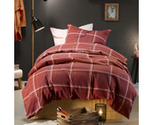 Moodit Dekbedovertrek, Rosaline Burgundy - 140 x 220 + 60 x 70 cm - Katoen Flanel