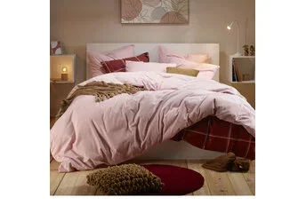Moodit Dekbedovertrek Freya Pearl Pink - Katoen Flanel