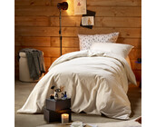 Moodit Dekbedovertrek, Freya Cream - 140 x 220 + 60 x 70 cm - Katoen Flanel