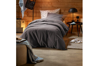 De Witte Lietaer Dekbedovertrek Laura Ebony - Katoen Flanel
