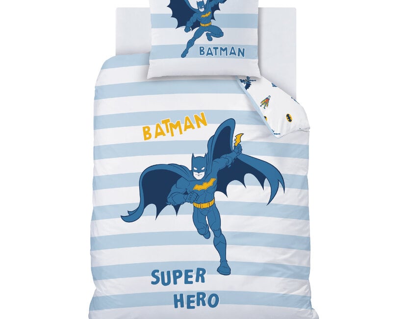 Batman Dekbedovertrek, Super Hero - 140 x 200 cm + 63 x 63 cm - Katoen