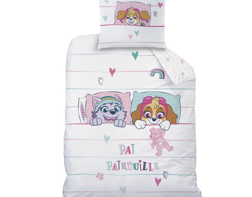 PAW Patrol Dekbedovertrek, Douce Nuit - 140 x 200 cm + 63 x 63 cm - Katoen