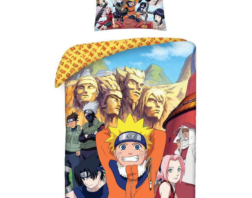 Naruto Dekbedovertrek, Hokage - 140 x 200 cm + 70 x 90 cm - Katoen
