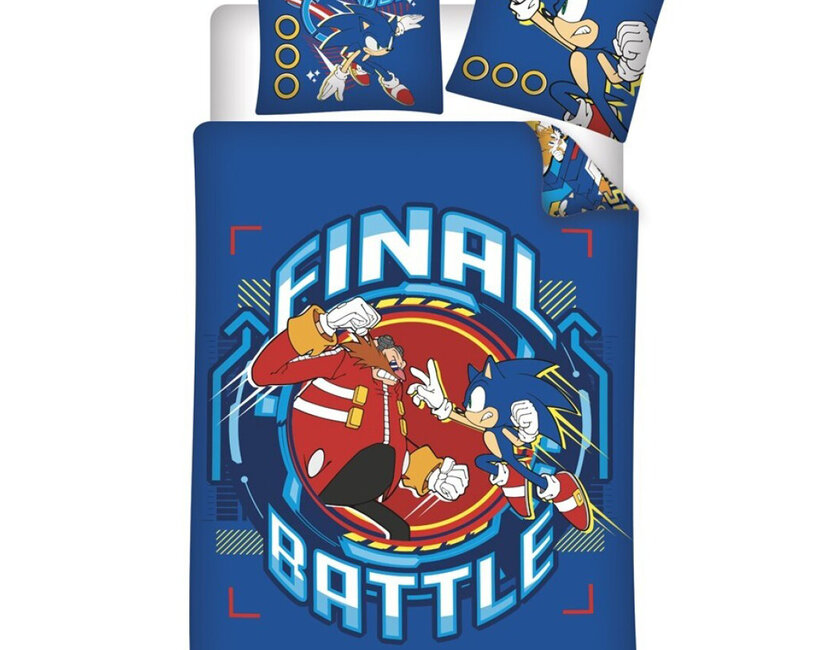 Sonic dekbedovertrek Final Battle - Eenpersoons - 140 x 200 cm / 65 x 65 cm - Katoen