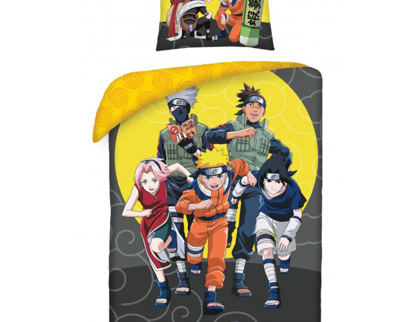 Naruto Dekbedovertrek,  Ninja Fight - 140 x 200 cm + 70 x90 cm - Katoen