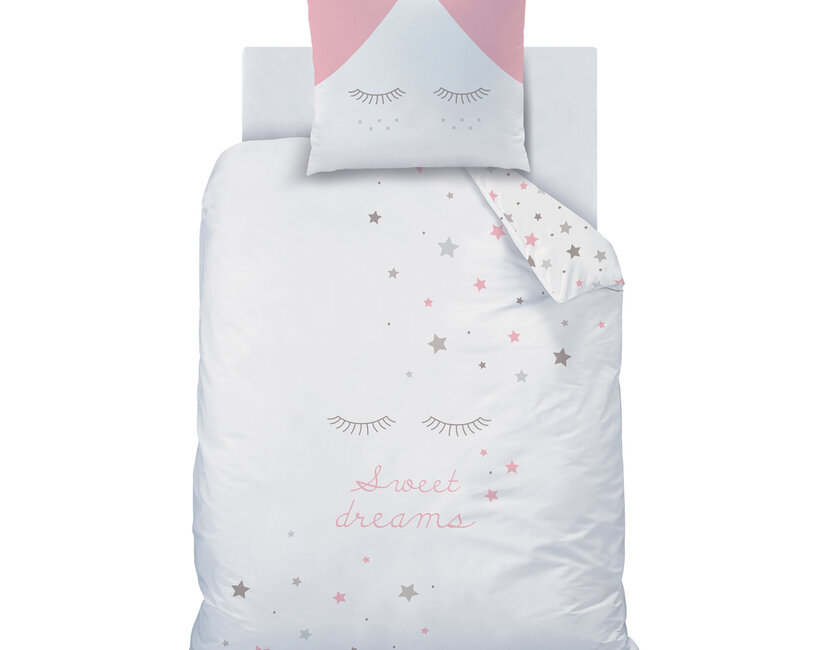 Matt & Rose Dekbedovertrek, Sweet Dreams - 140 x 200 cm + 63 x 63 cm - Katoen