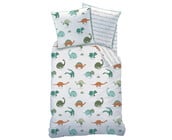 Matt & Rose Dekbedovertrek, Dino's - 140 x 200 cm + 63 x 63 cm - Katoen