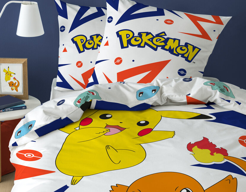 Pokémon Dekbedovertrek Ziggy - 140 x 200 + 63 x 63 cm - 100% katoen