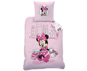 Disney Minnie Mouse Dekbedovertrek, Shopping - 140x200 cm + 1 x 63x63cm - Katoen
