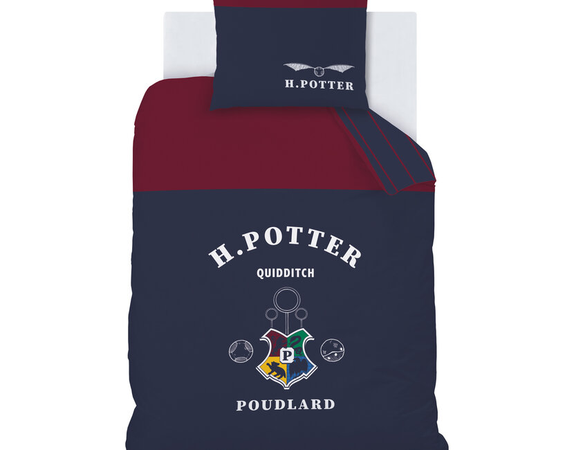 Harry Potter Dekbedovertrek, Stripe - 140x200 cm + 63x63cm - Katoen