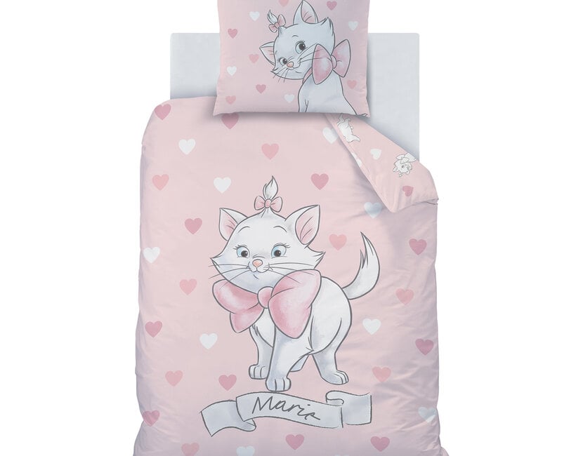 Disney Aristocats Dekbedovertrek, Love - 140 x 200 cm + 63 x 63 cm - Katoen