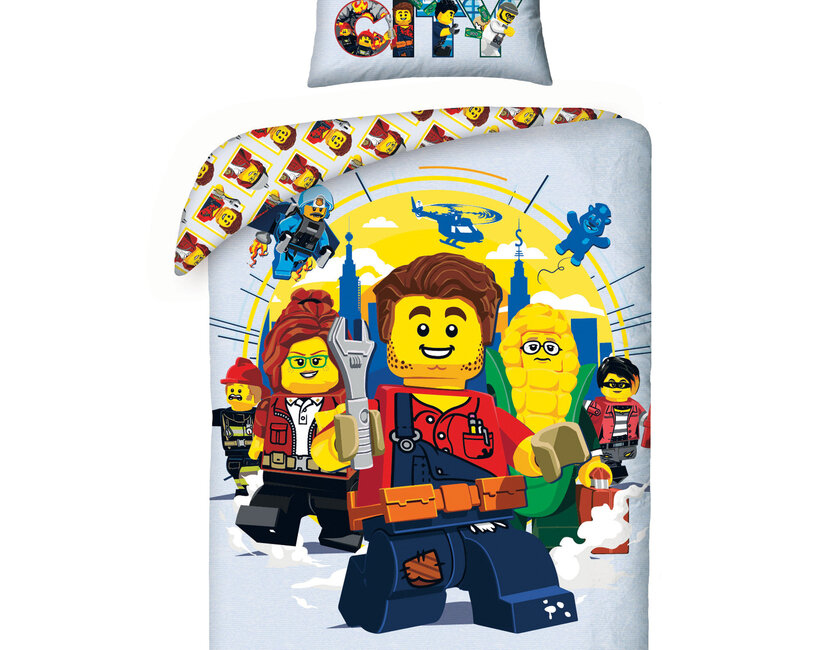 Lego City Dekbedovertrek - Eenpersoons - 140 x 200 cm + 70 x 90 cm - Katoen