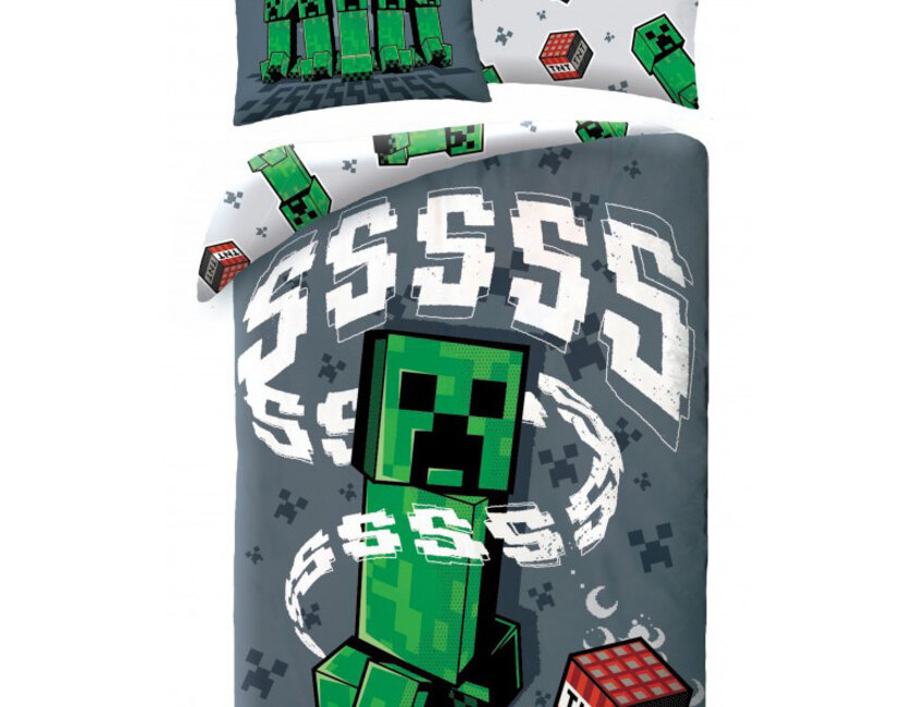 Minecraft Dekbedovertrek, TNT - 140 x 200 cm + 70 x 90 cm - Katoen