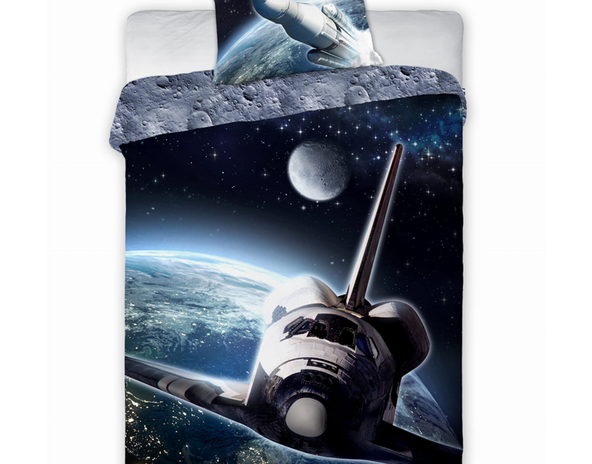 Astronaut Dekbedovertrek, Ruimtevaart - 140 x 200 cm + 70 x 90 cm - Katoen