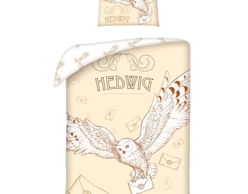 Harry Potter Baby Dekbedovertrek, Hedwig - 100 x 135 cm + 40 x 60 cm - Katoen
