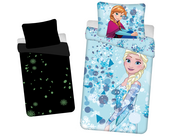 Disney Frozen Dekbedovertrek, Sisters Glow in the Dark - 140 x 200 cm + 70 x 90 cm - Katoen