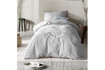 Moodit Dekbedovertrek Basil Silver - Katoen