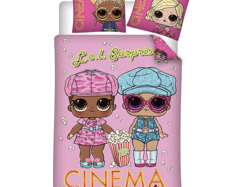 LOL Surprise! Dekbedovertrek,  Cinema Darlings- 140 x 200 cm / 63 x 63 cm - Polyester