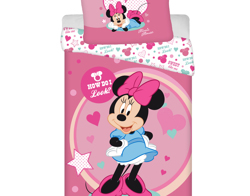 Disney Minnie Mouse Dekbedovertrek, Looks - 140 x 200 cm / 70 x 90 cm - Polyester